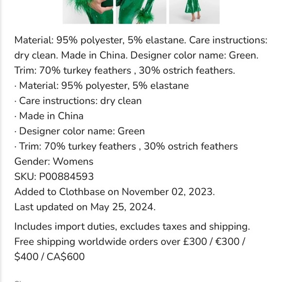 Self portrait Holiday Green Formal Sequin midi dress size 6 - Picture 13 of 13